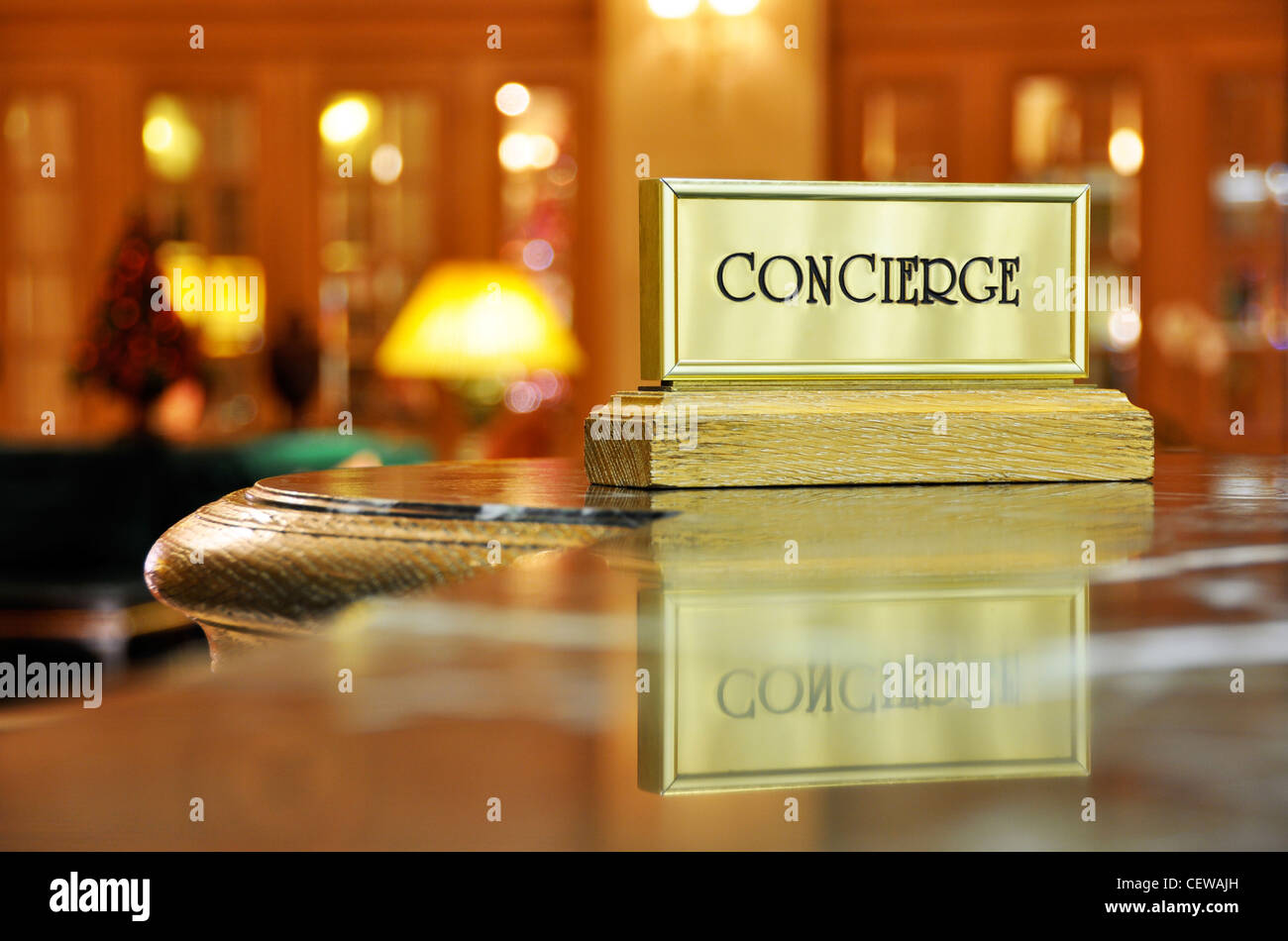 Servizio di Concierge in un hotel di lusso Foto Stock