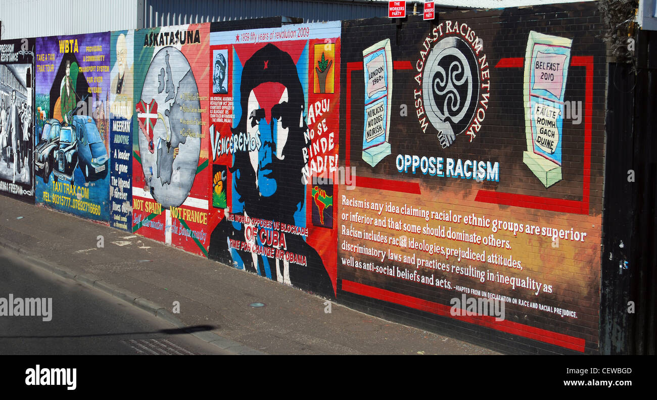 Belfast pace numero di parete Foto Stock