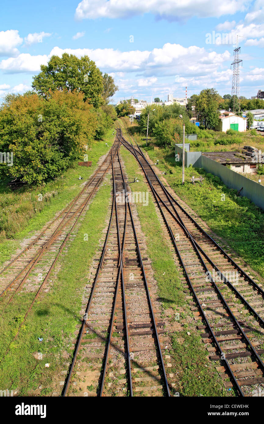 Stazione ferroviaria rurale vicino stazione ferroviaria Foto Stock