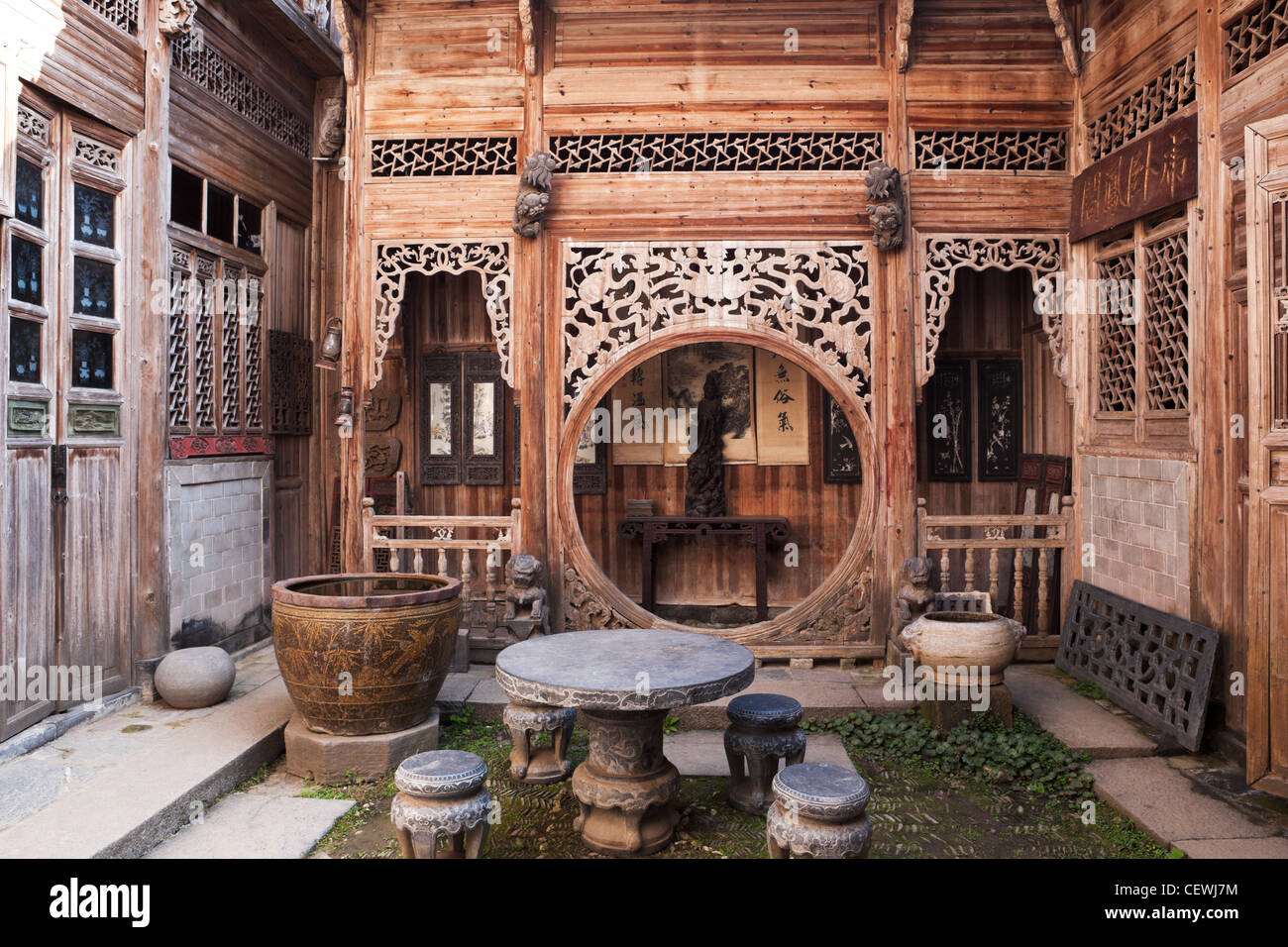 Cina，turismo，vecchio，uomo fatto struttura protezione，，giorno，villaggi，Color Image，destinazioni di viaggio，all'aperto，architettura Foto Stock