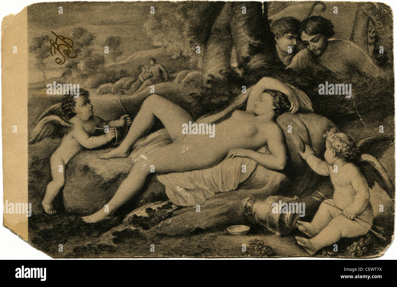 Nicolas Poussin - Dormire Venere e Amore Foto Stock