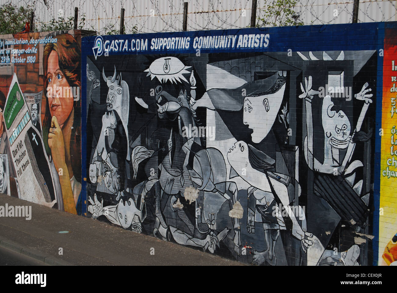 Belfast pace numero di parete Foto Stock