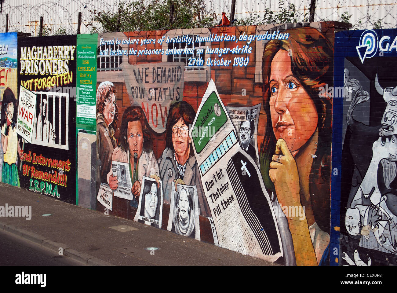 Belfast pace numero di parete Foto Stock