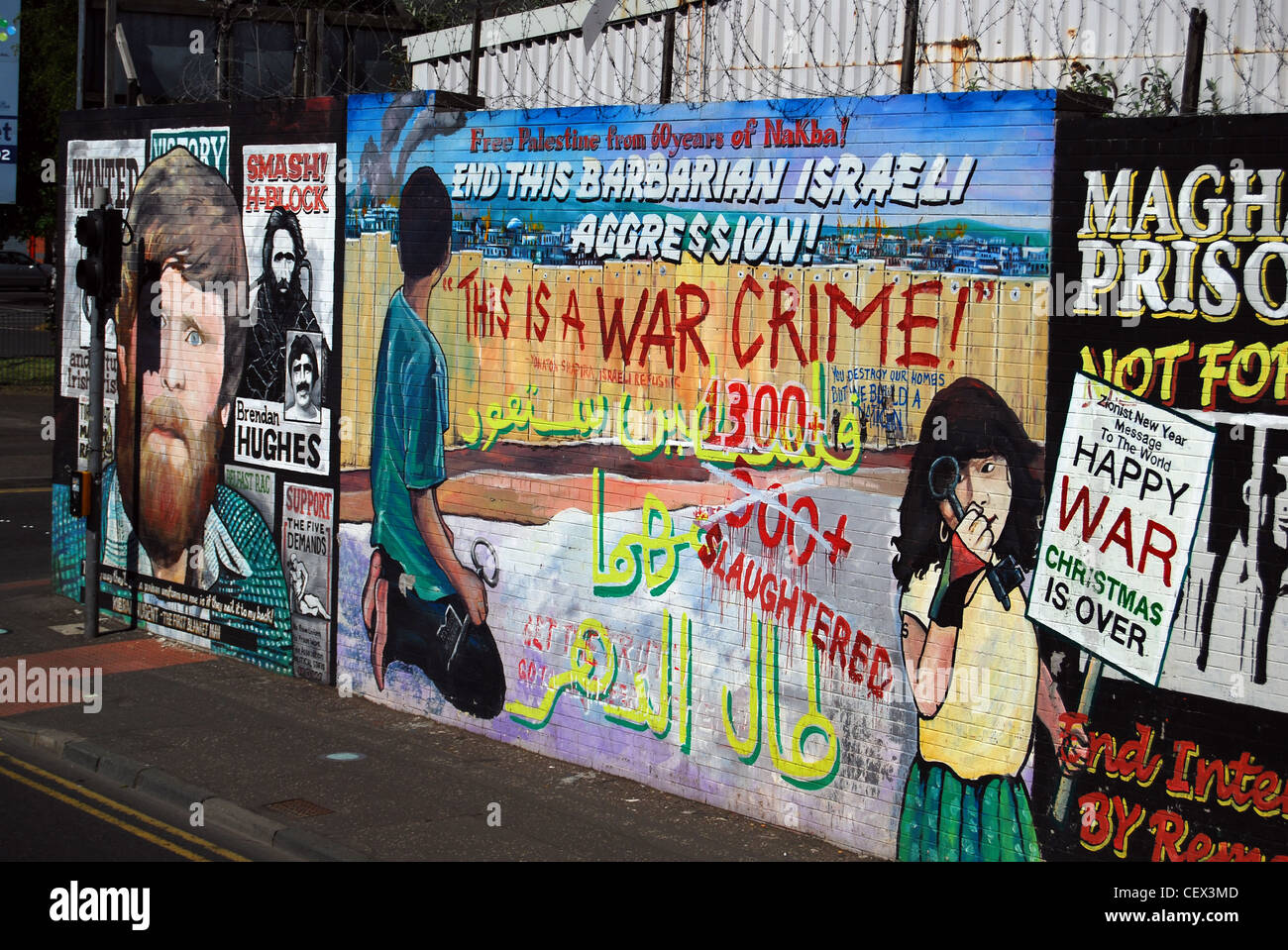 Belfast pace numero di parete Foto Stock