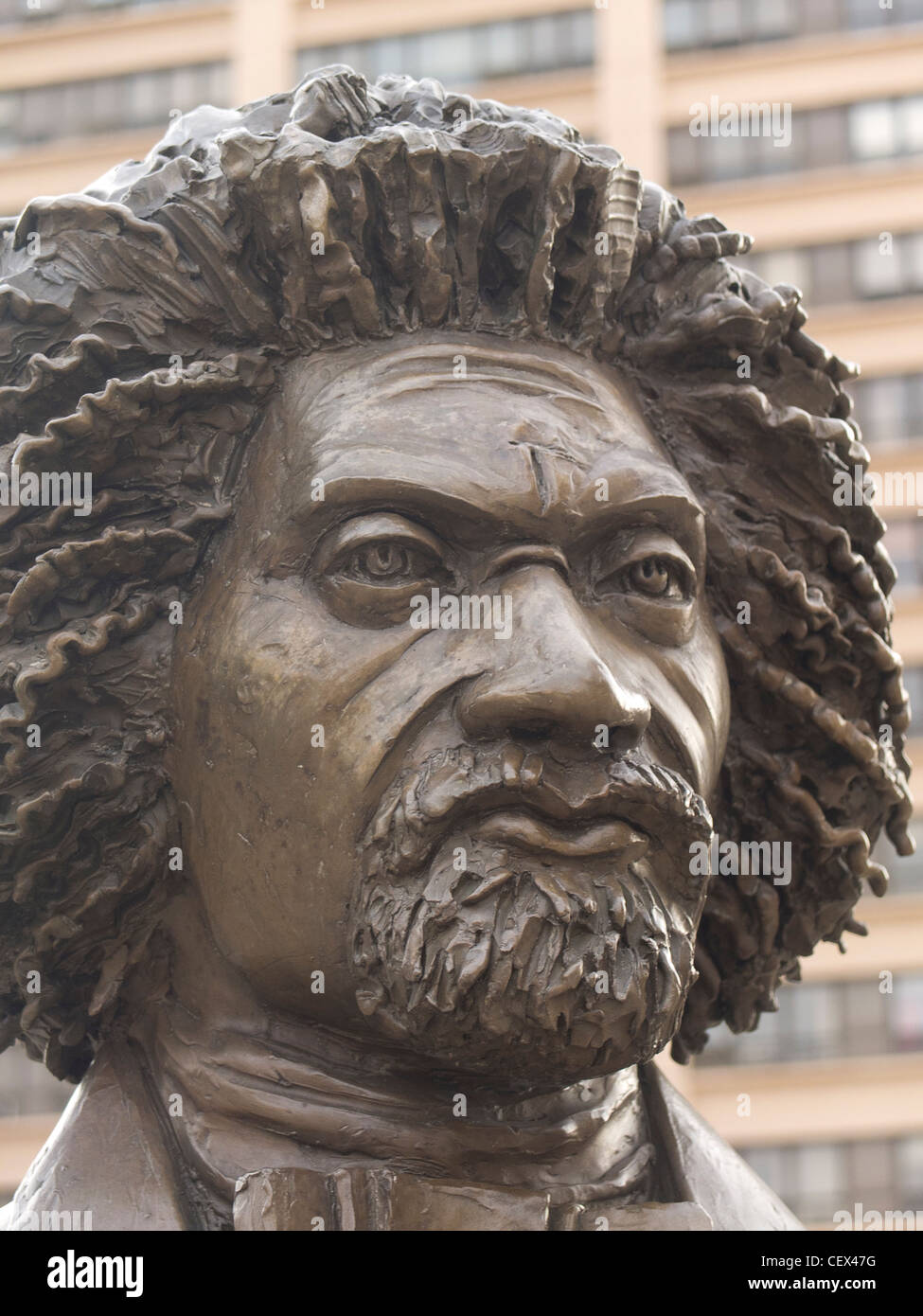 Frederick Douglass statua Harlem New York City Foto Stock