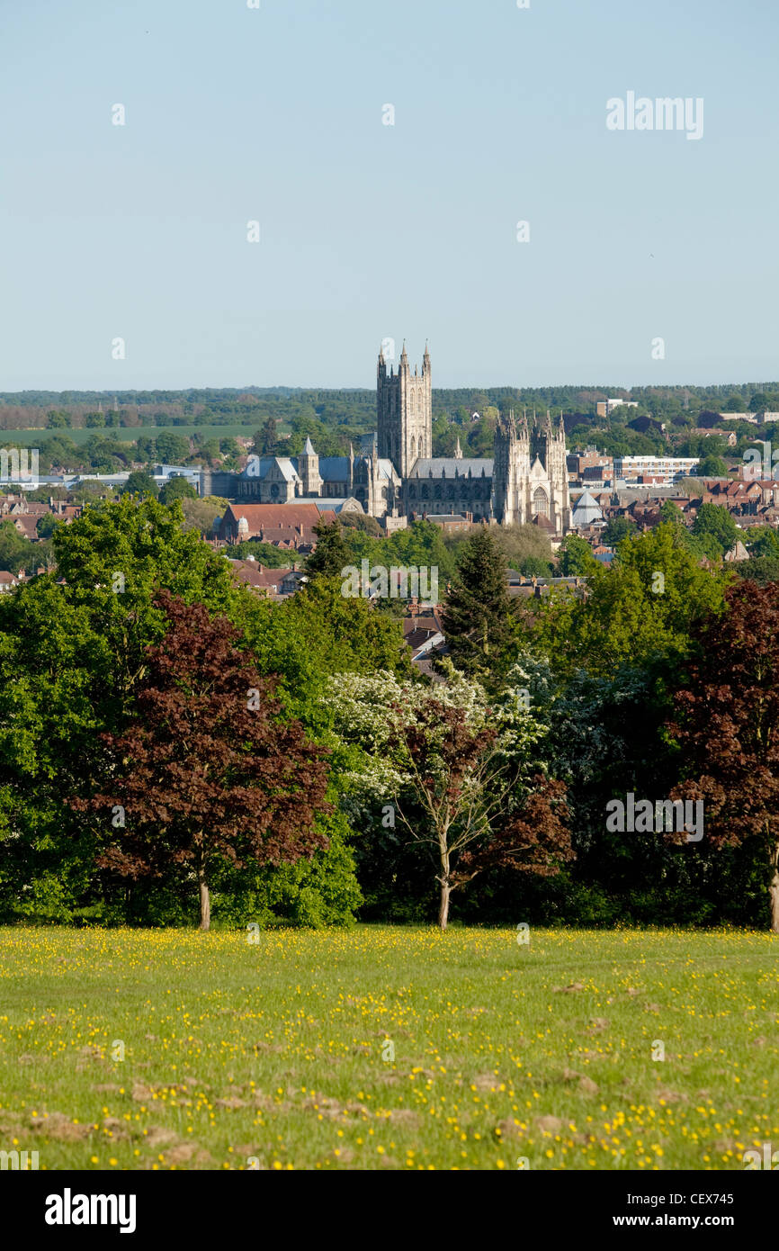 Una vista della Cattedrale di Canterbury Foto Stock