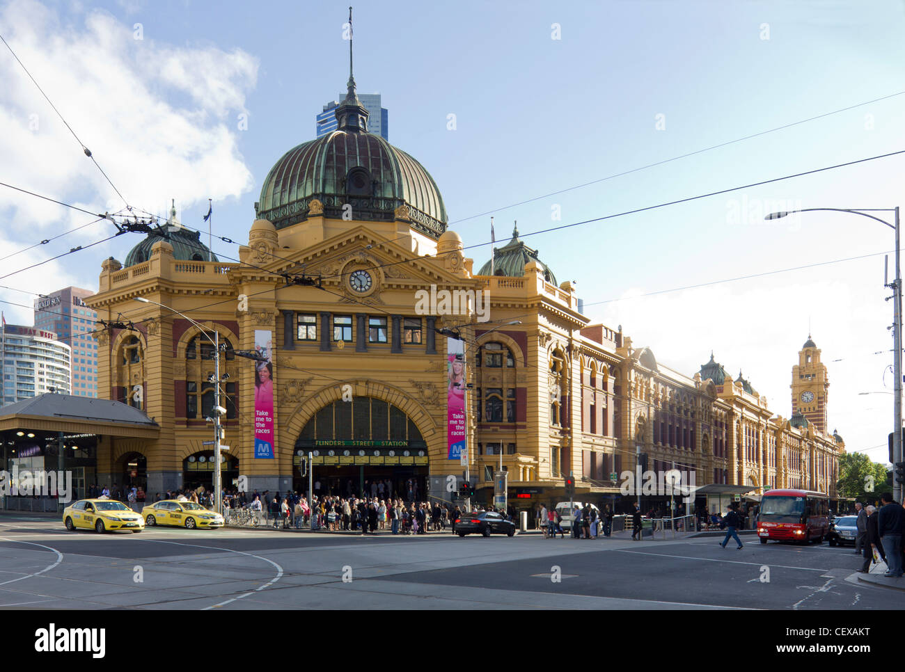 La stazione di Flinders Street, Melbourne, Australia Foto Stock