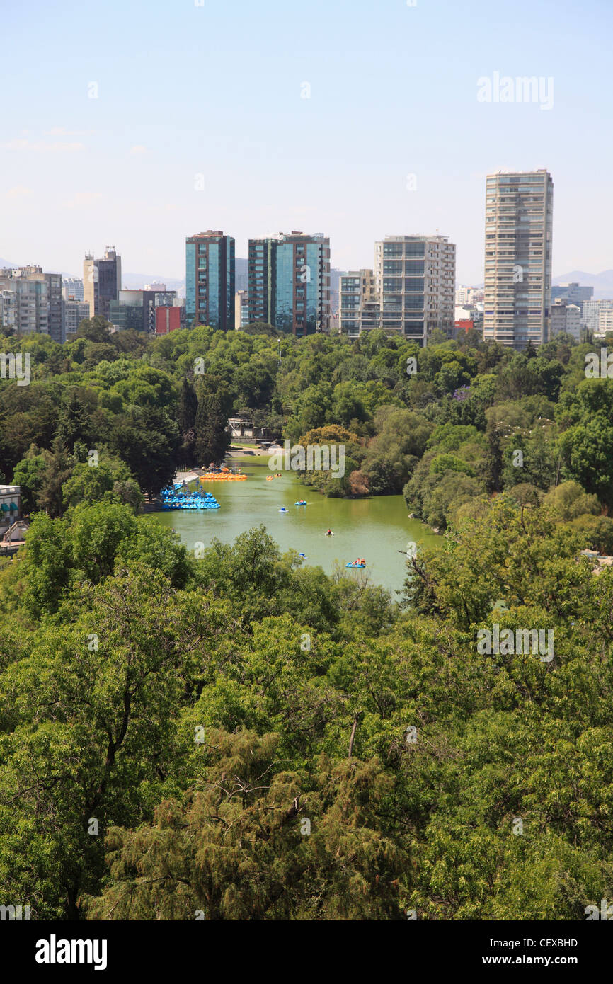 Polanco, Skyline, Parco Chapultepec Chapultepec, Città del Messico, Messico Foto Stock