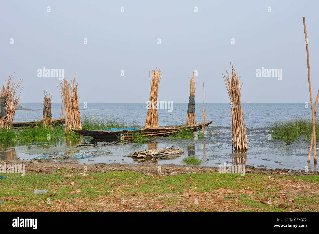 Lago Chilika in Orissa (India). Foto Stock