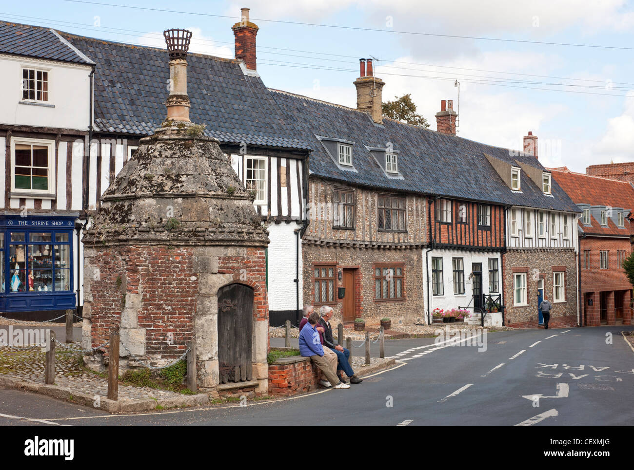 Walsingham high street norfolk Inghilterra Foto Stock