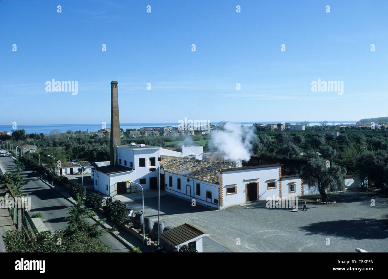 Italia Calabria , Rossano , Amarelli fabbrica di liquirizia di produrre dolciumi da radici di liquirizia dal 1871 Foto Stock