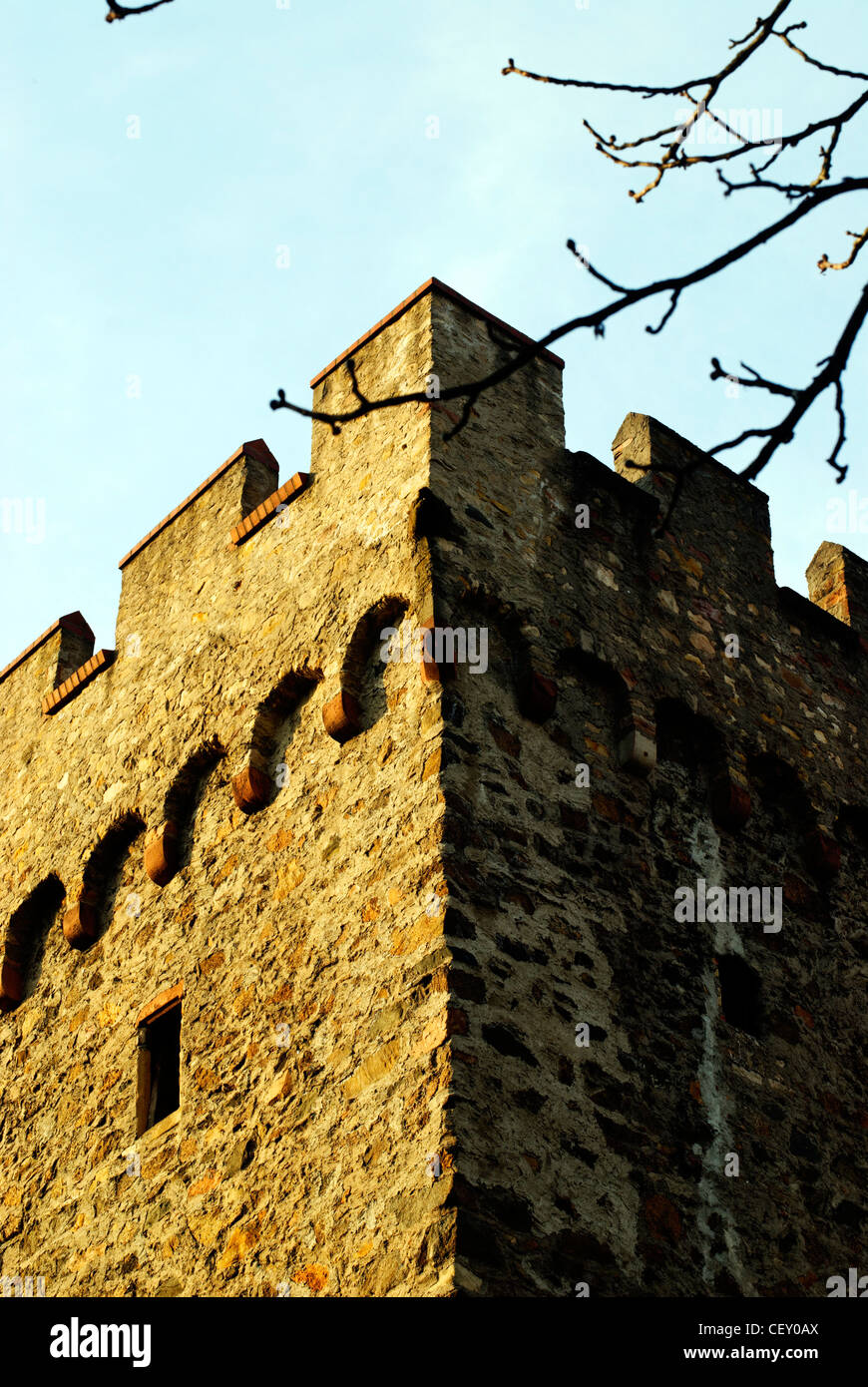 La 'Torre Rossa' in Bensheim, Hesse, Germania Foto Stock