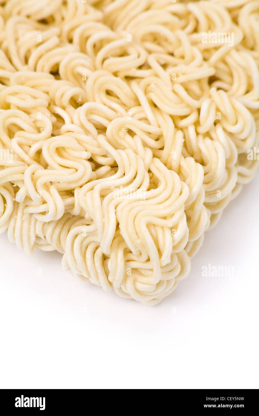 Essiccato cinese noodle close up shot Foto Stock