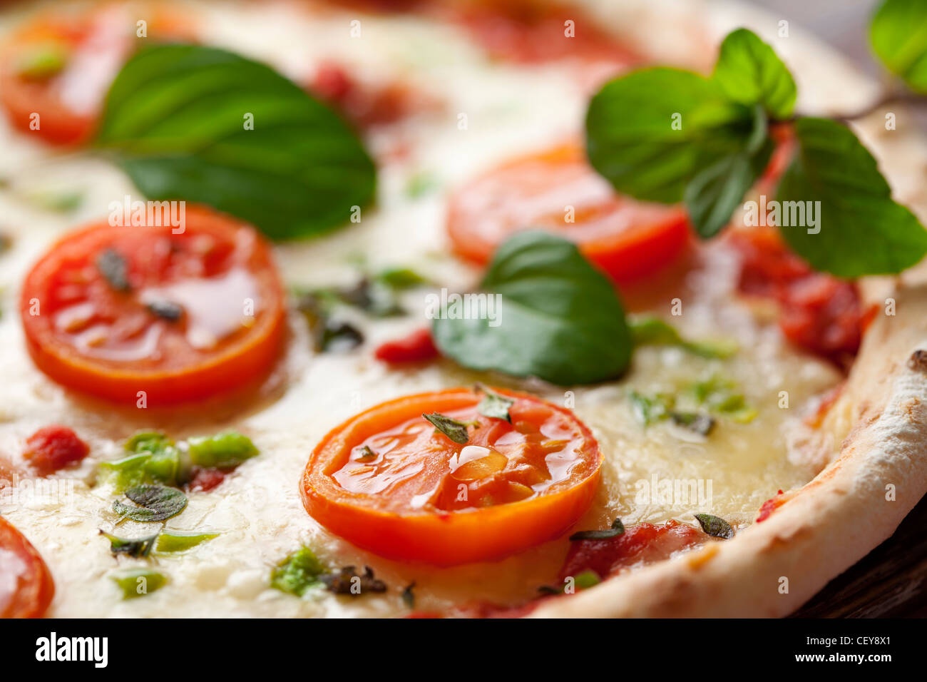 Stile italiano pizza vegetariana Foto Stock