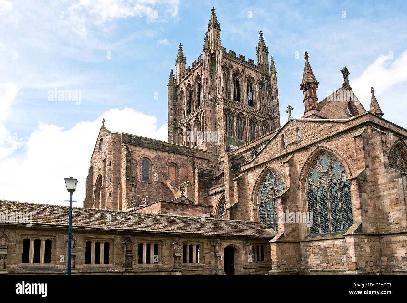 La Cattedrale di Hereford, Herefordshire, Inghilterra, risale al 1079 Foto Stock