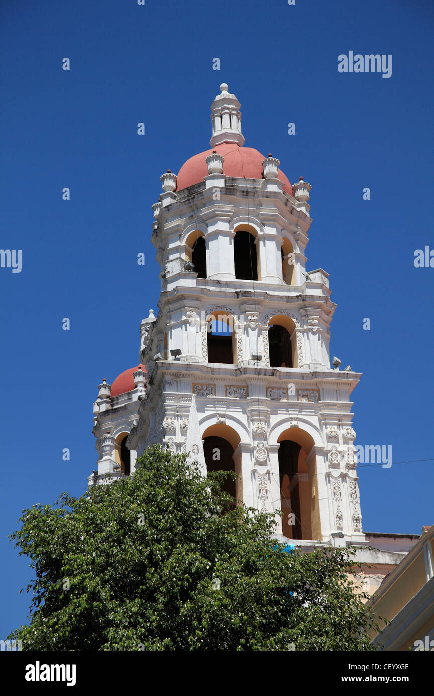 La Iglesia La Compania de Jesus chiesa, il Templo del Espiritu Santo, Puebla, centro storico, stato di Puebla, Messico Foto Stock