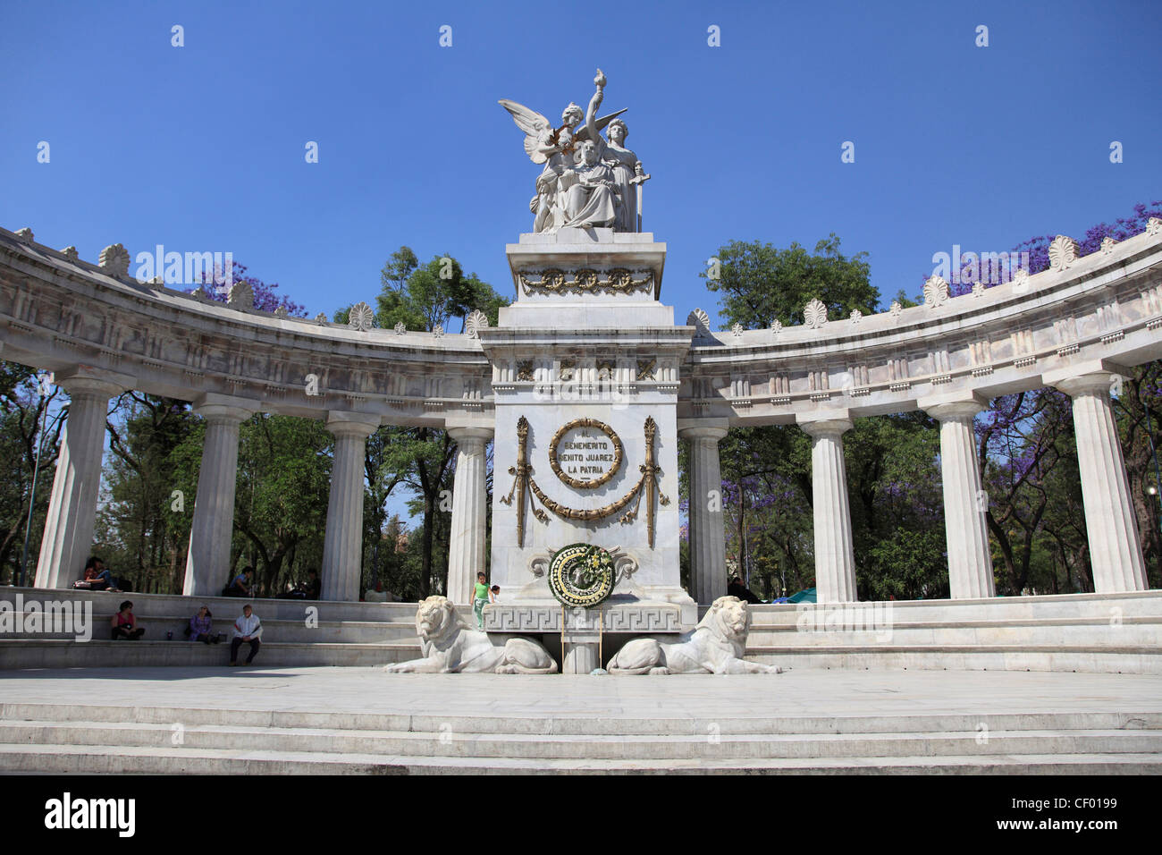 Un Hemiciclo Juarez, Benito Juarez monumento, Alameda, Città del Messico, Messico, America del Nord Foto Stock