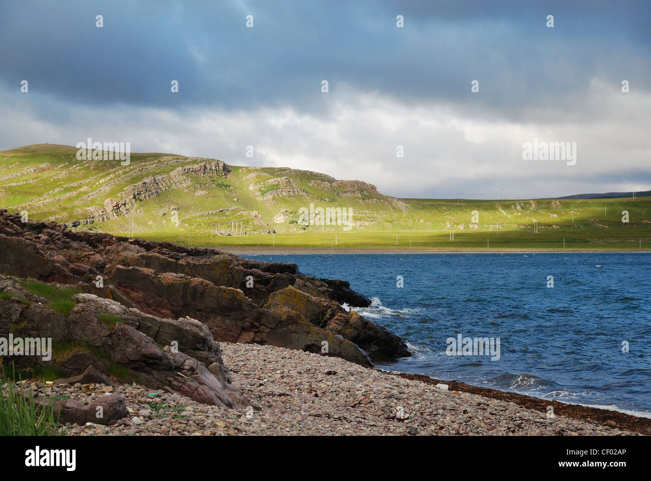 Il litorale più settentrionale della Norvegia in estate Foto Stock