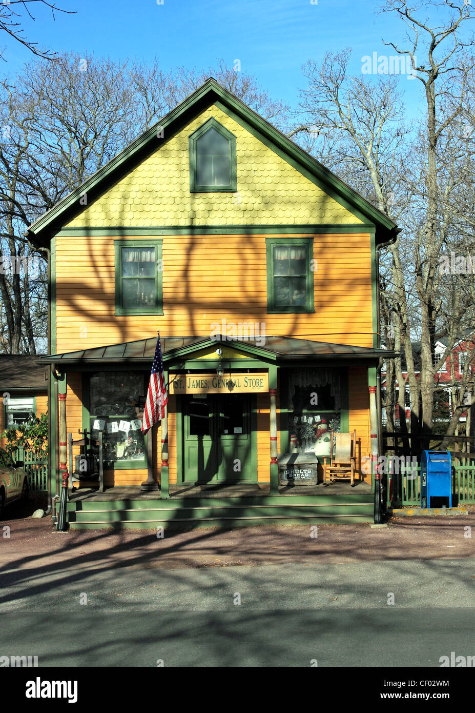 Storico San Giacomo General Store Long Island NY Foto Stock