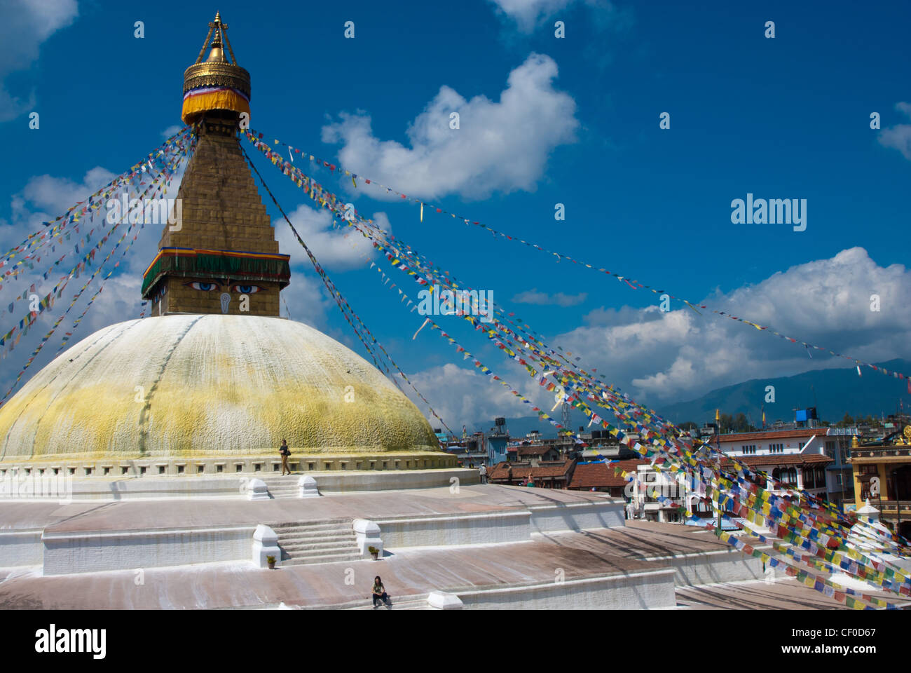 Boudanath, Kathmandu, Nepal Foto Stock