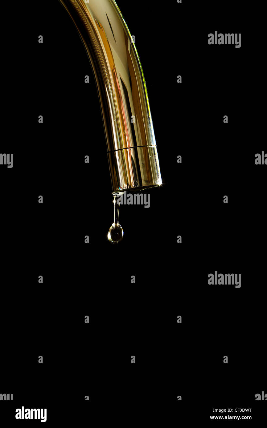 Sgocciolatura rubinetto Foto Stock