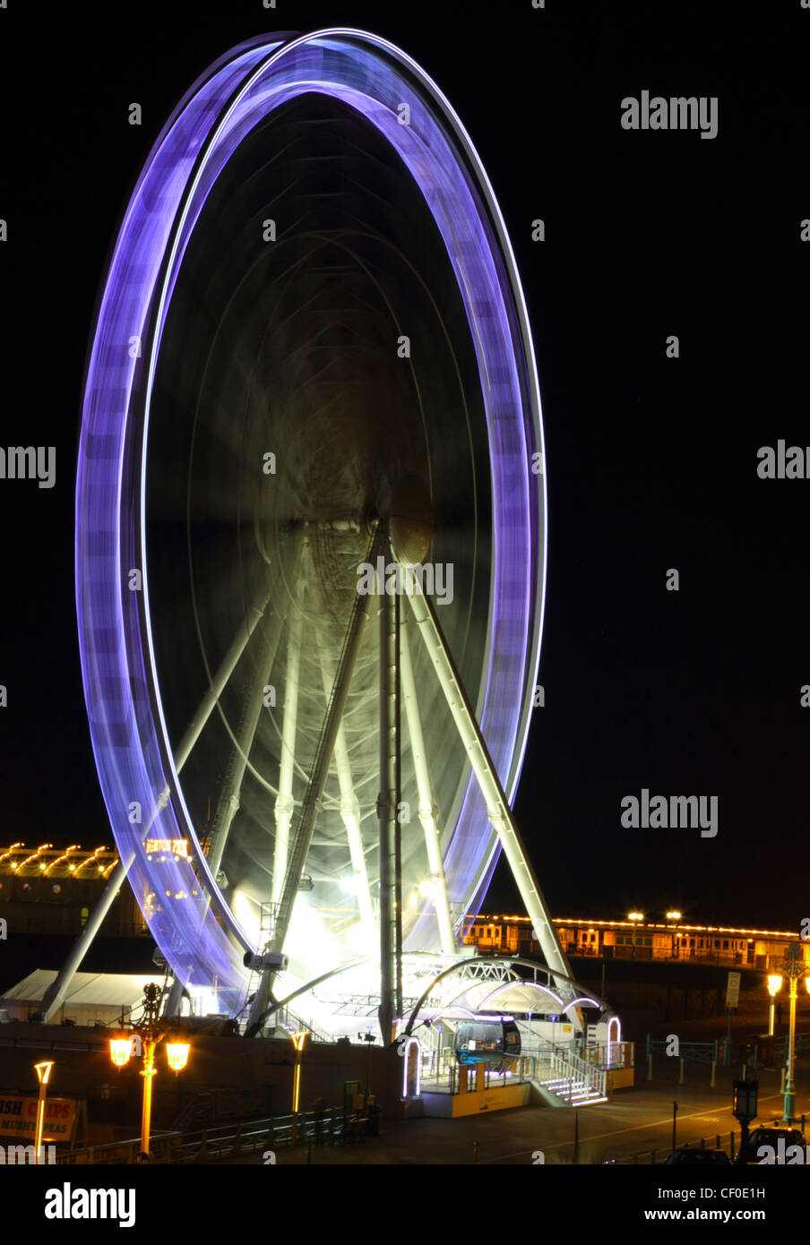 La ruota di eccellenza a Brighton SUSSEX REGNO UNITO DI NOTTE Foto Stock