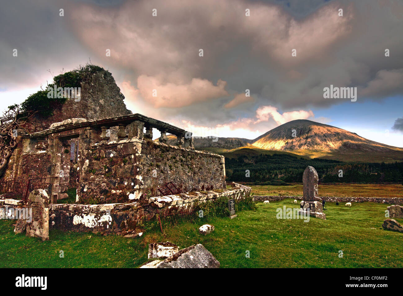 The Old Chapel and Graveyard Elgol Road B8083, by Broadford, Skye, Inner Ebrides, Scotland, REGNO UNITO, IV49 9BL Foto Stock