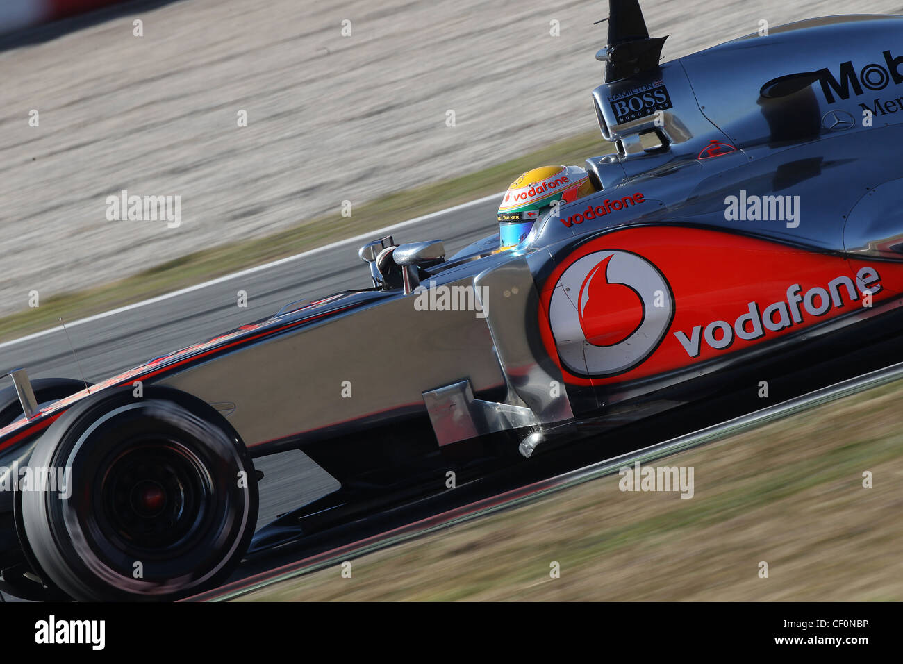 © Simone Rosa/Semedia 22-02-2010 Barcellona (Esp) Test di F1 - vetture nella foto: Lewis Hamilton - Vodafone McLaren Mercedes Foto Stock