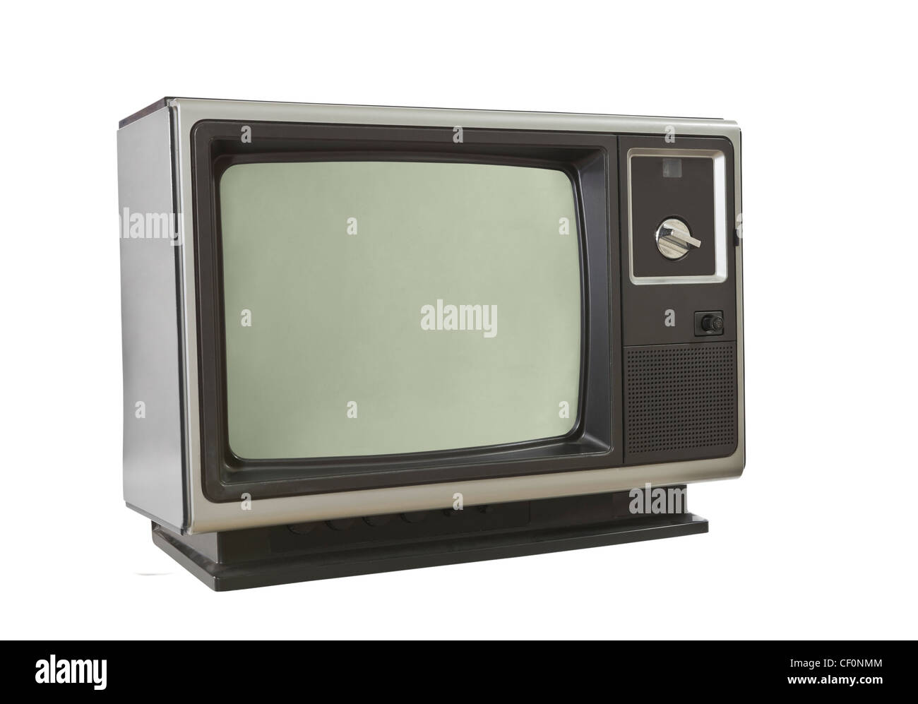 Vintage anni settanta la televisione isolato su bianco. Foto Stock