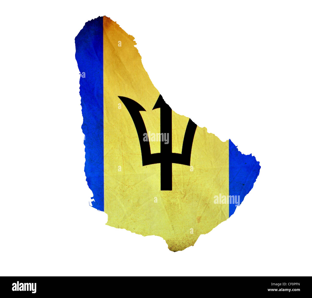 Mappa di Barbados isolato Foto Stock