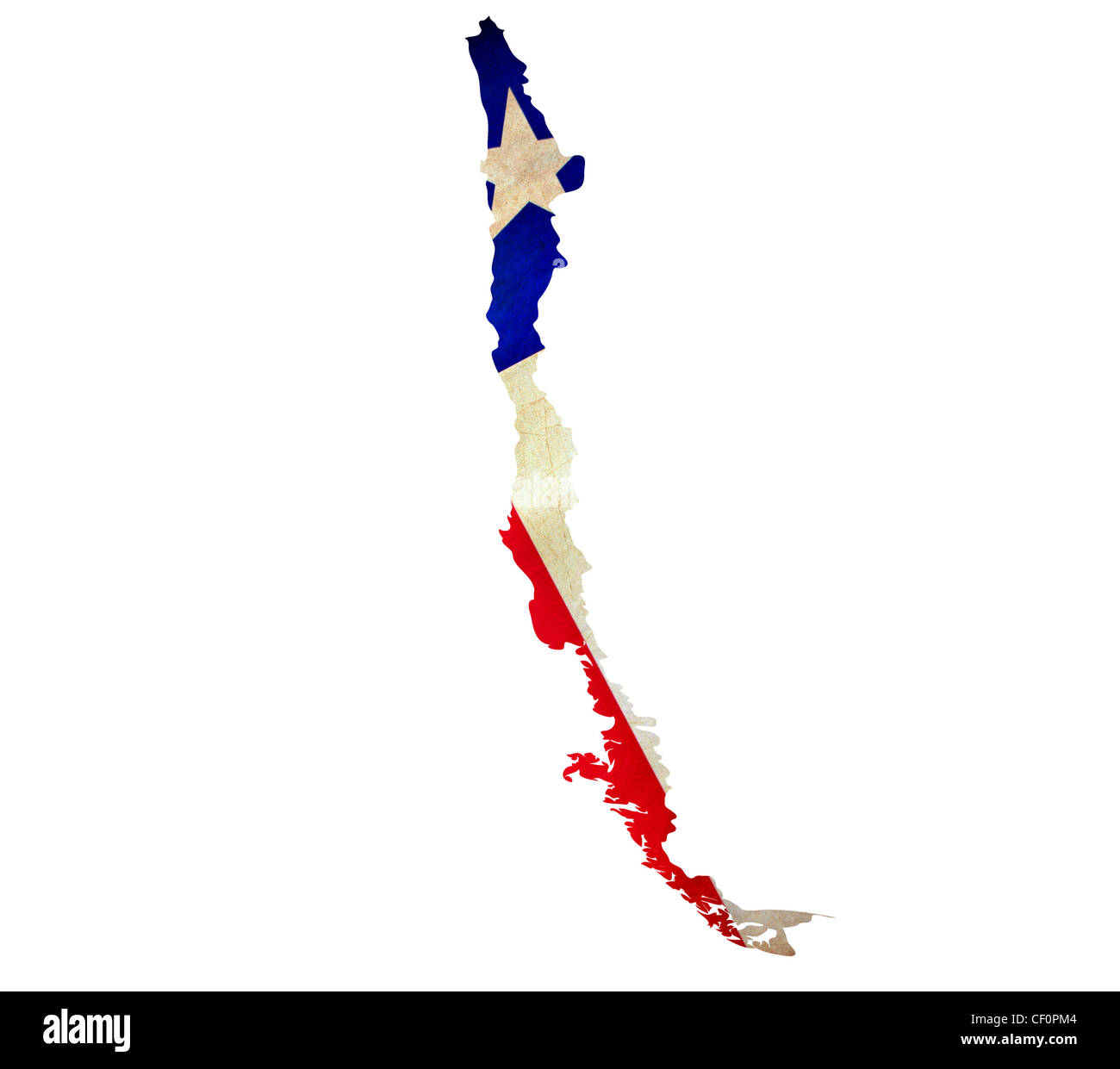 Mappa di Cile isolato Foto Stock