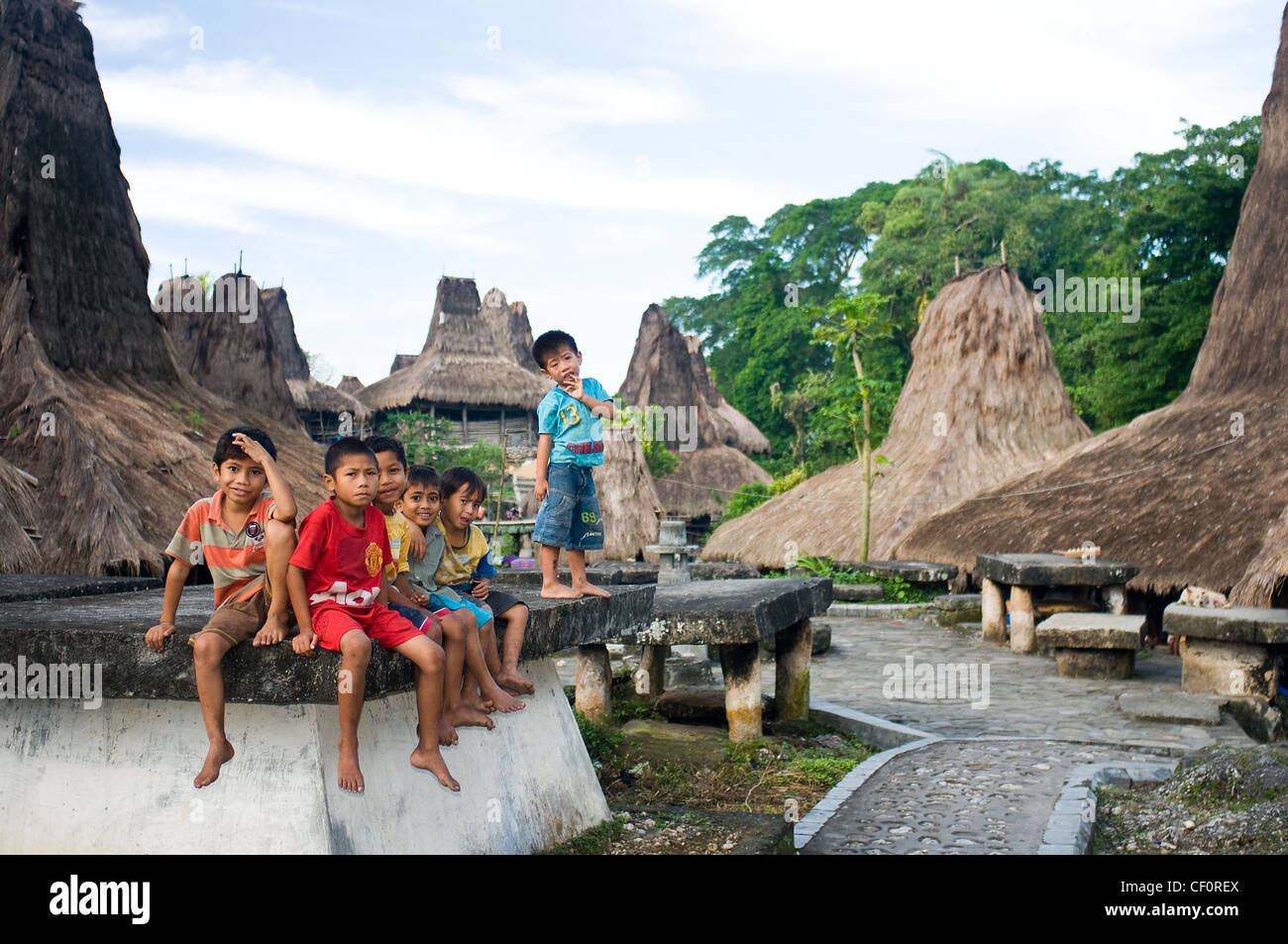 Kampung Waitabar waikabubak sumba indonesia Foto Stock