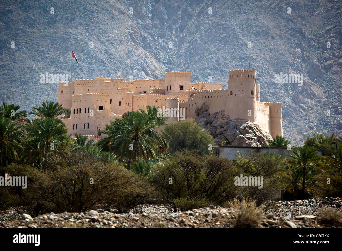Il Forte di Nakhl in Al Batinah, Oman Foto Stock
