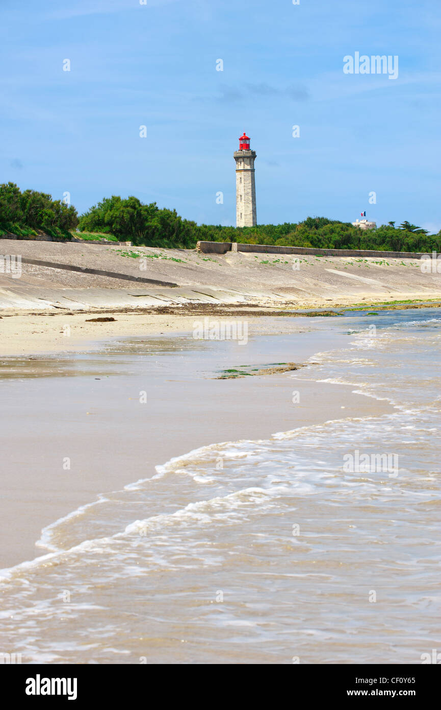 Faro di balene (Phare des baleines), Saint Clément des baleines, Ile de Re, Francia Foto Stock