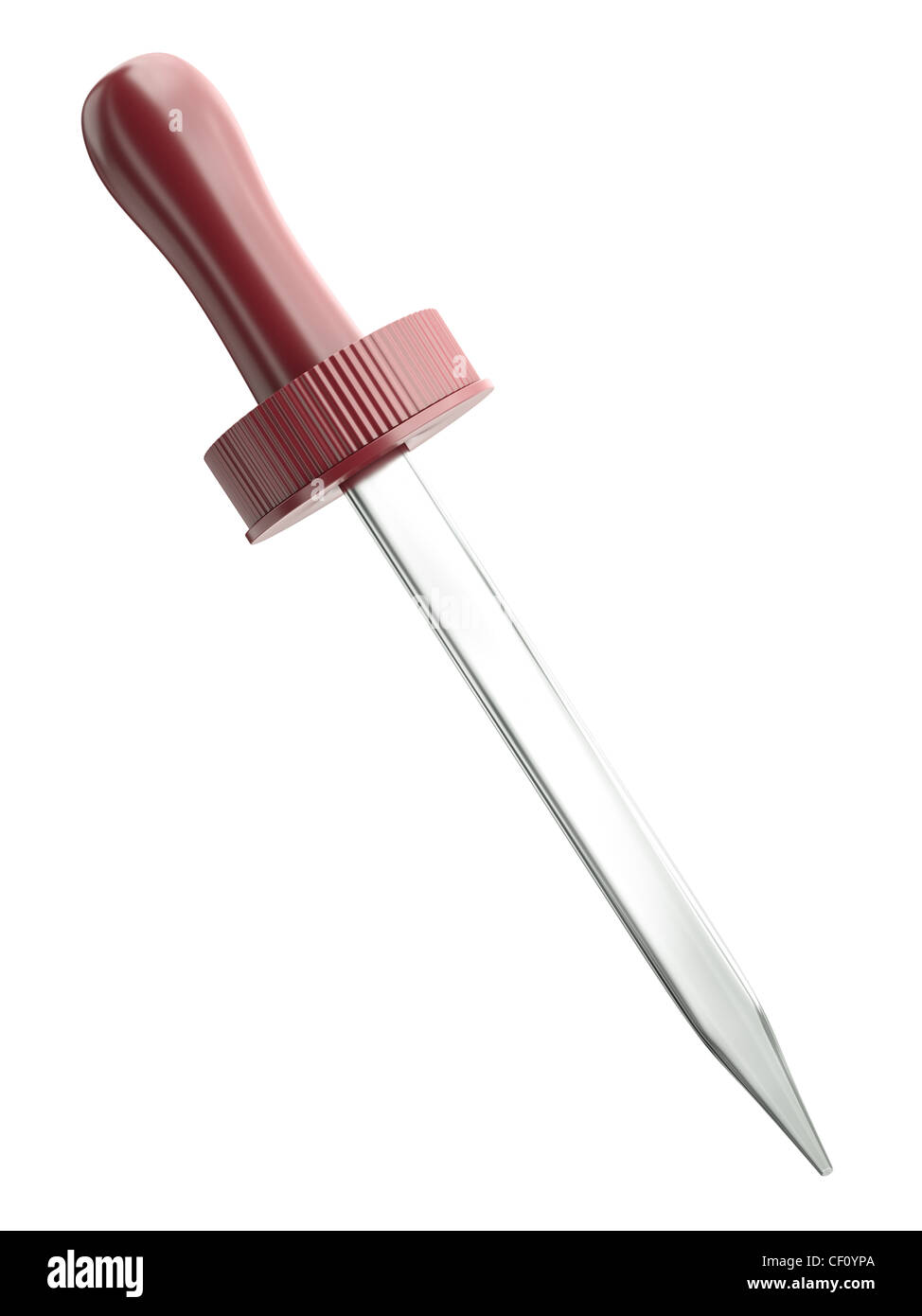 Contagocce è isolato su sfondo bianco. 3D render. Foto Stock