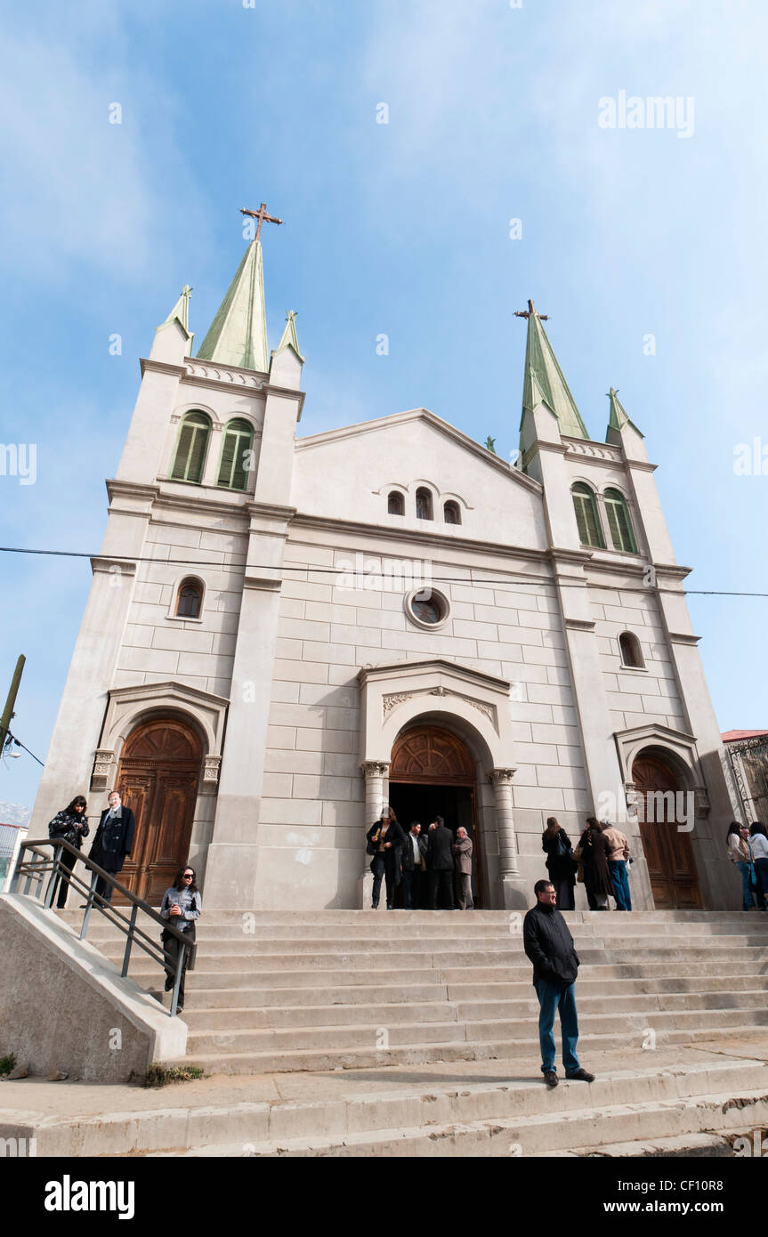 Cerro Alegre District, Valparaiso, Cile. Foto Stock