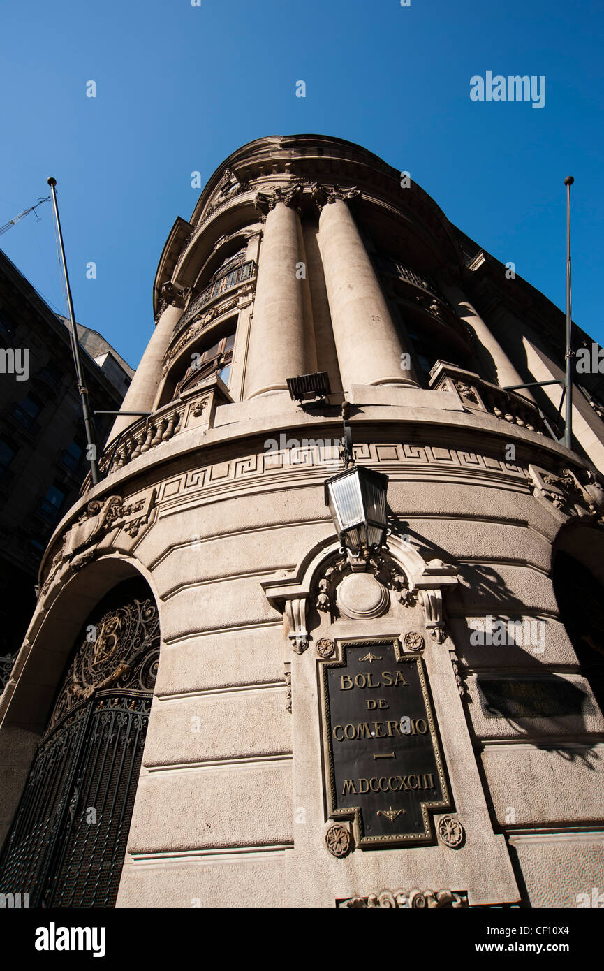 Edificio dello Stock Exchange, Santiago del Cile. Foto Stock