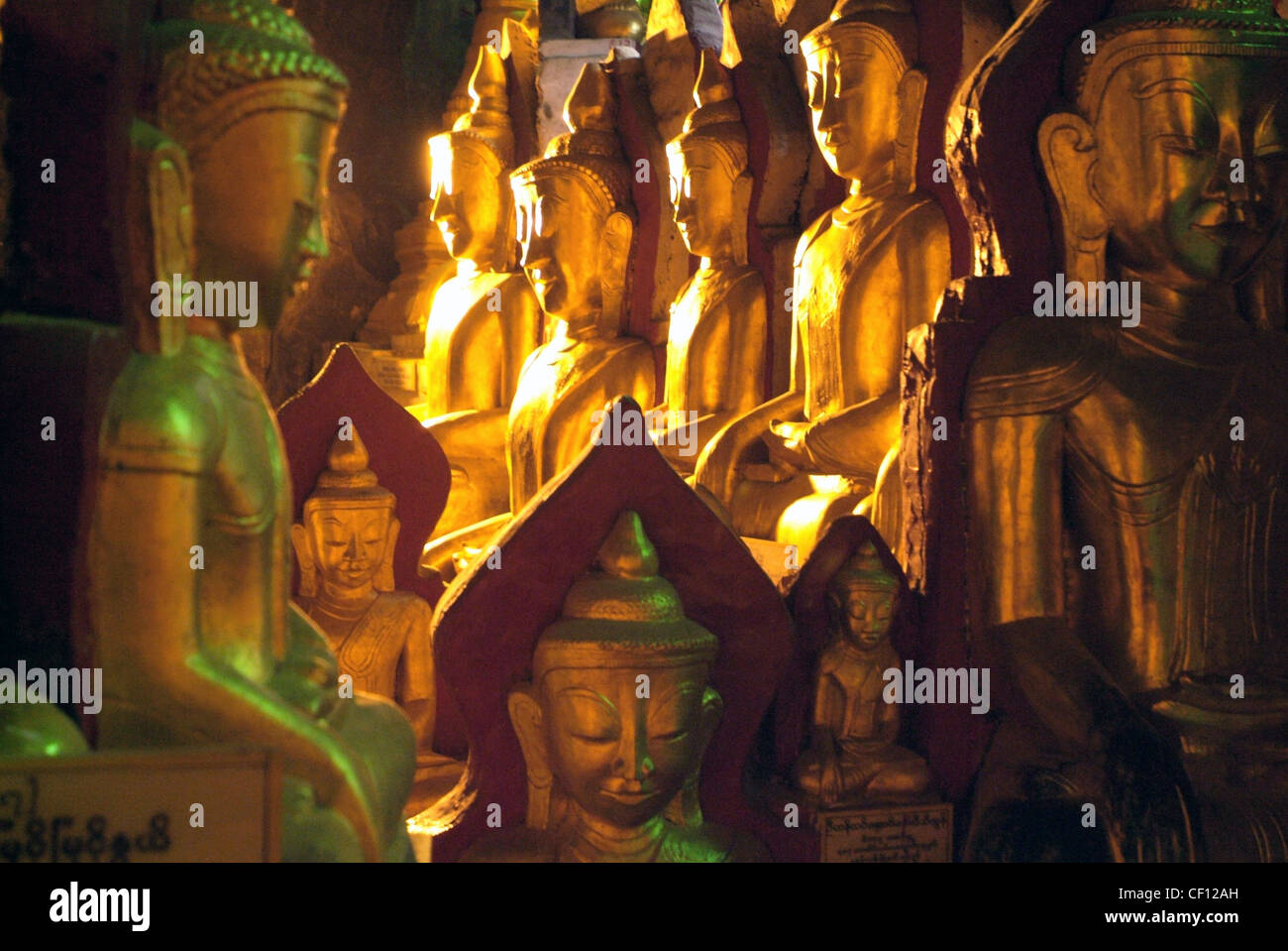 Grotta di Buddha a Pindaya, Myanmar Foto Stock