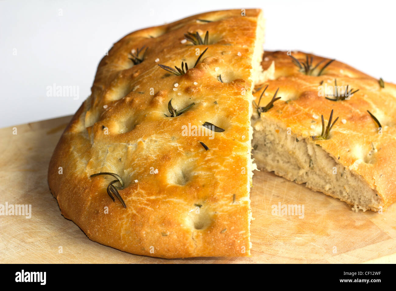 Una pagnotta di pane Foccacia Foto Stock