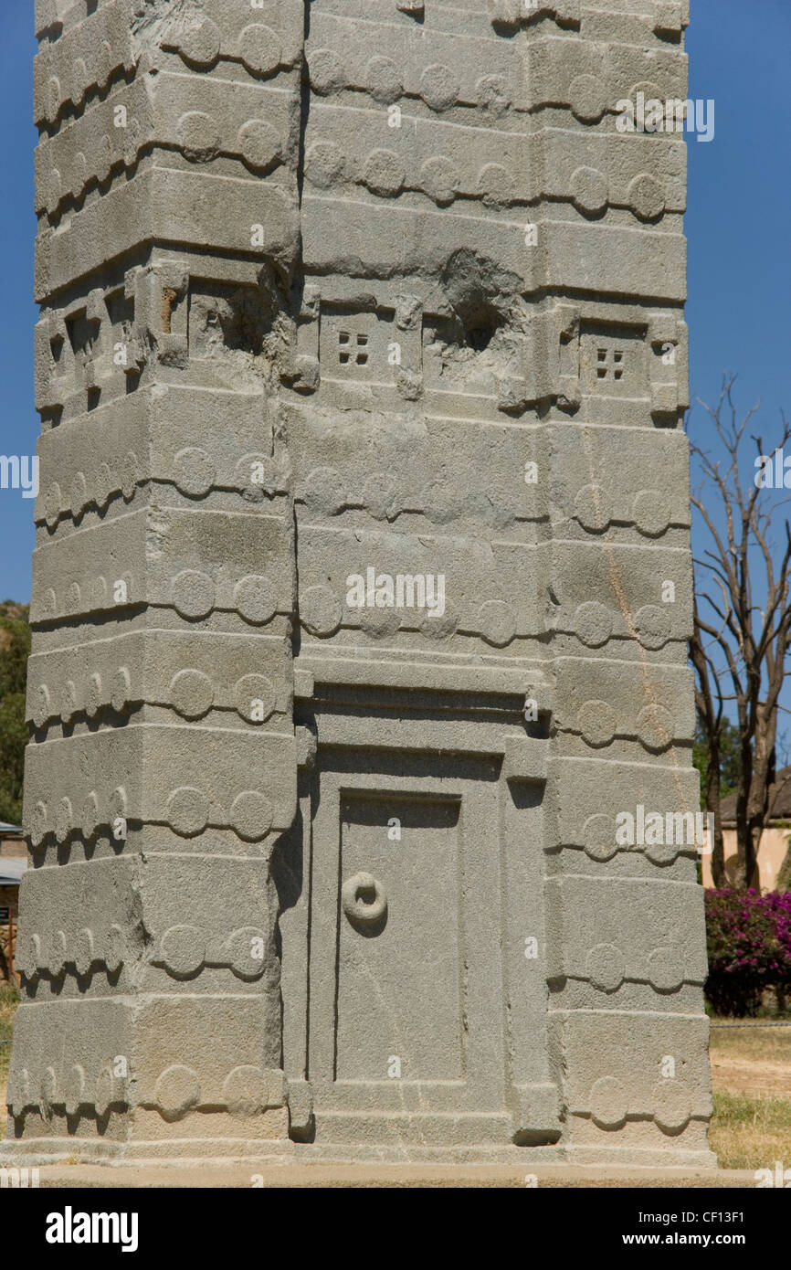 Stele nel nord del campo di Stele di Axum o Aksum in Etiopia Foto Stock