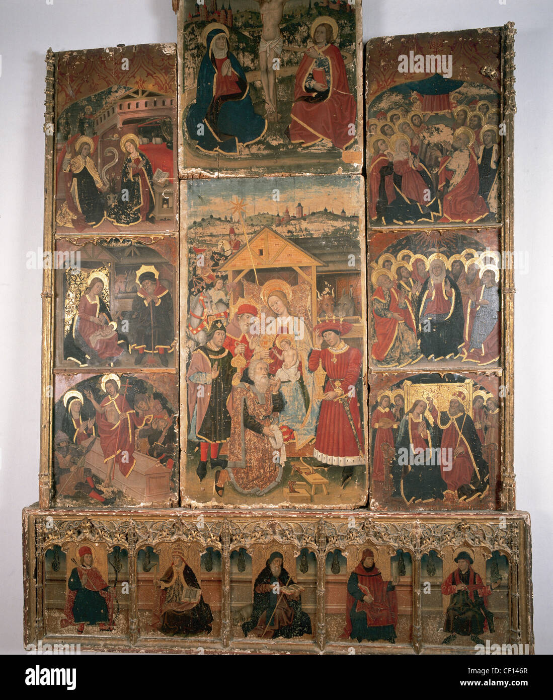 Pala dell'Epifania. Xv secolo. Museo Diocesano. Calatayud. Spagna. Foto Stock