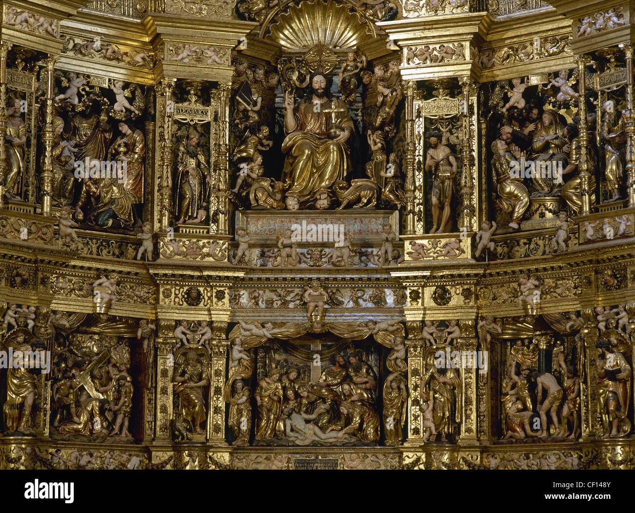 Spagna. Cattedrale di San Domenico di La Calzada. Pala di Damia Forment. 1537 - 1539. Dettaglio. Foto Stock