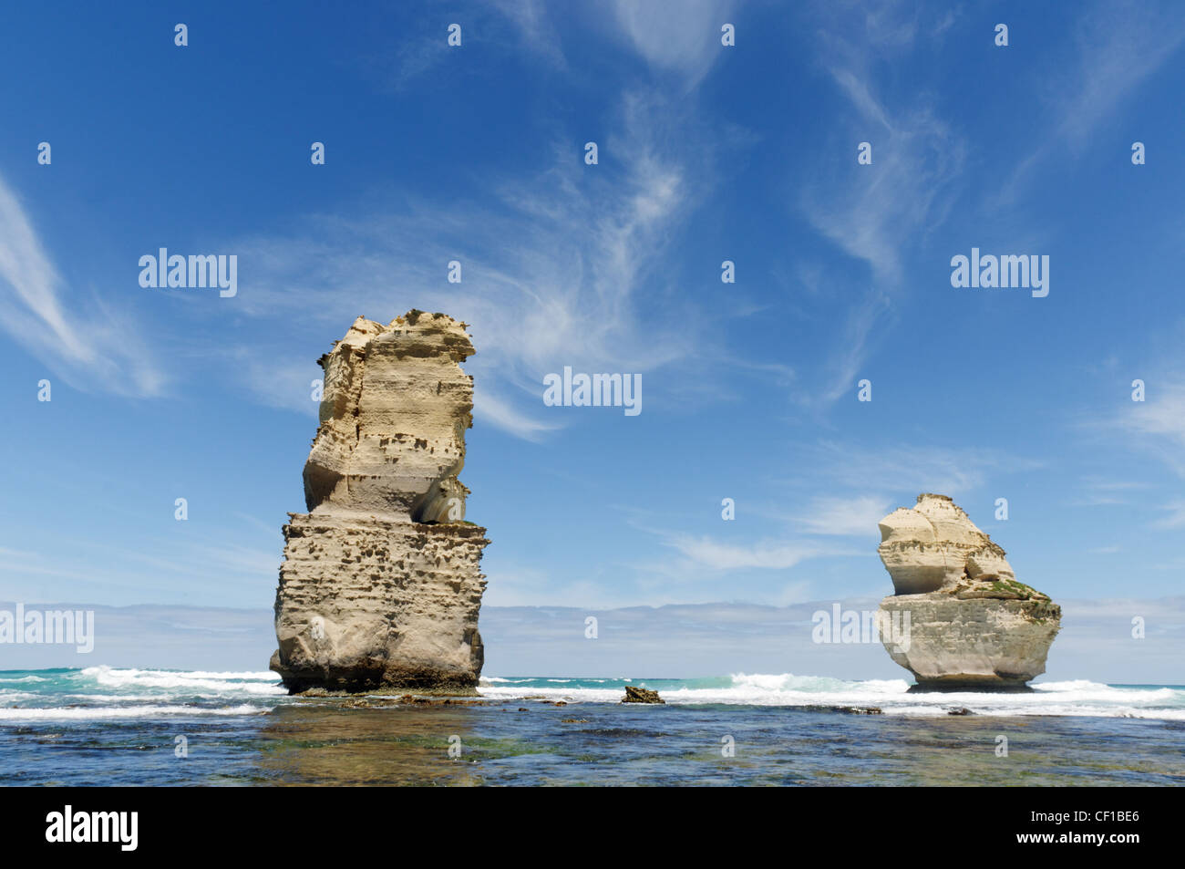 I dodici Apostoli in Australia Great Ocean Road come visto da Gibson Beach Foto Stock