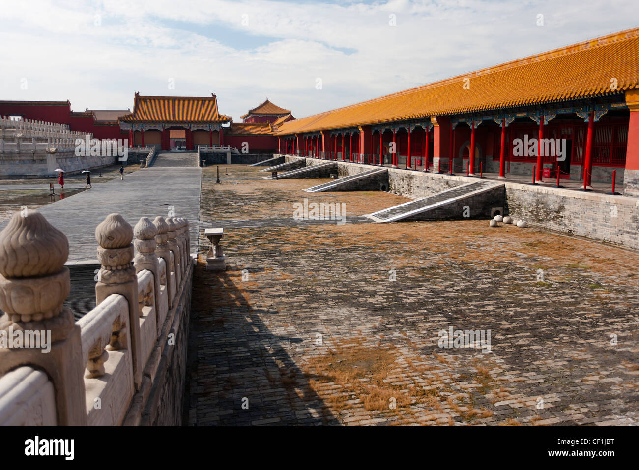 Cina Pechino Città Proibita guardando verso la sala della suprema armonia Foto Stock