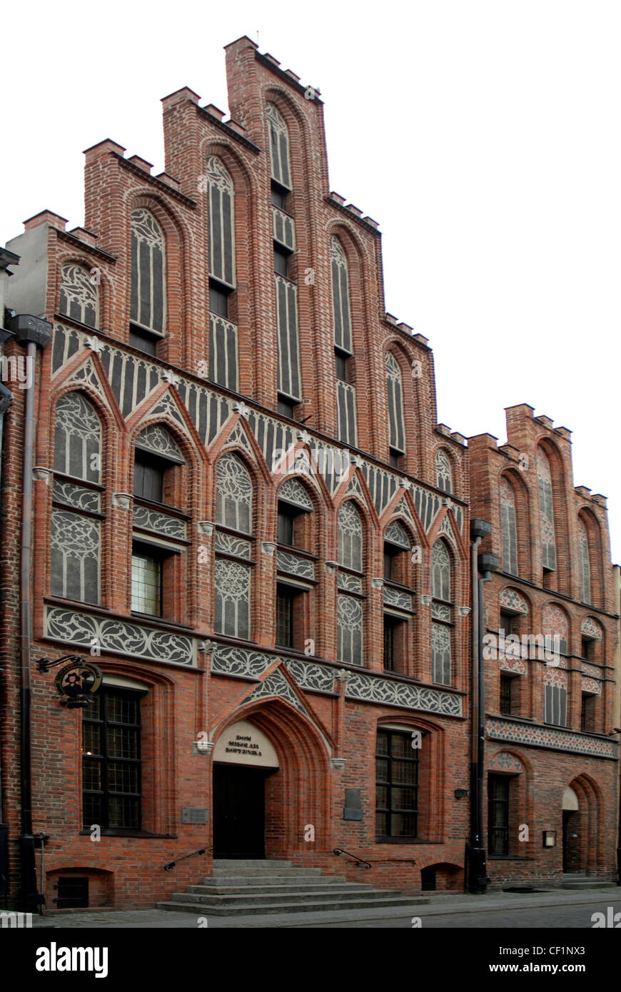 Casa natale dell'astronomo Copernico con la Nicolaus Copernicus Museum di Torun. Foto Stock