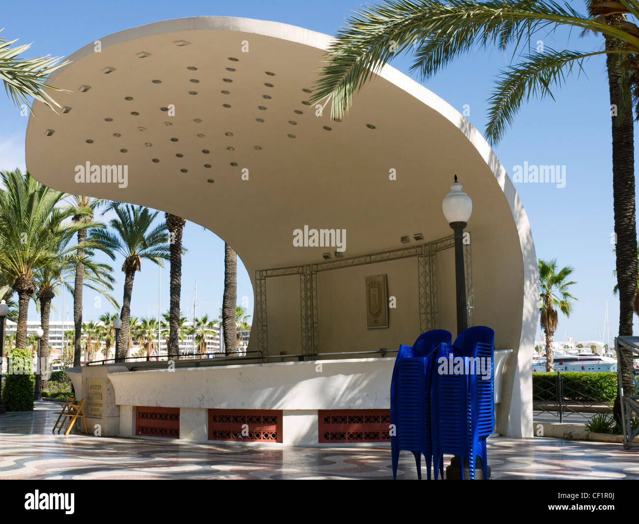 Bandstand sulla spianata, Alicante, Spagna Foto Stock