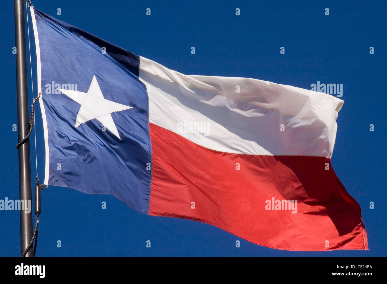 Lone Star Flag era la bandiera della Repubblica del Texas e divenne la bandiera di stato quando il Texas è stato ammesso nel 1849 Foto Stock