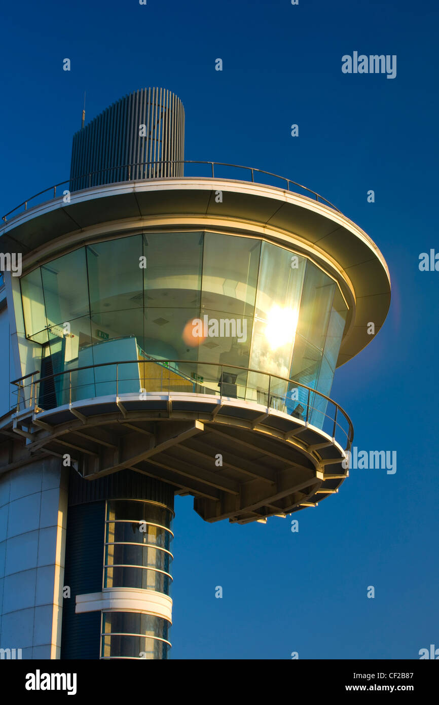 L'età dello spazio 34 meter torre panoramica che si affaccia sul Forte di Segedunum. Foto Stock