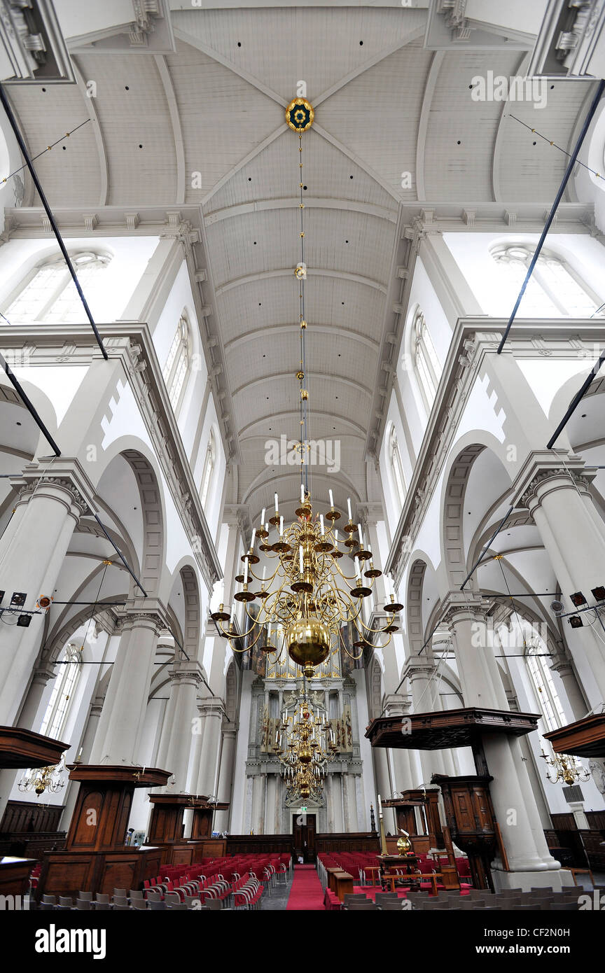 Vedute interne della chiesa Westerkerk a Amsterdam, Paesi Bassi. Foto Stock