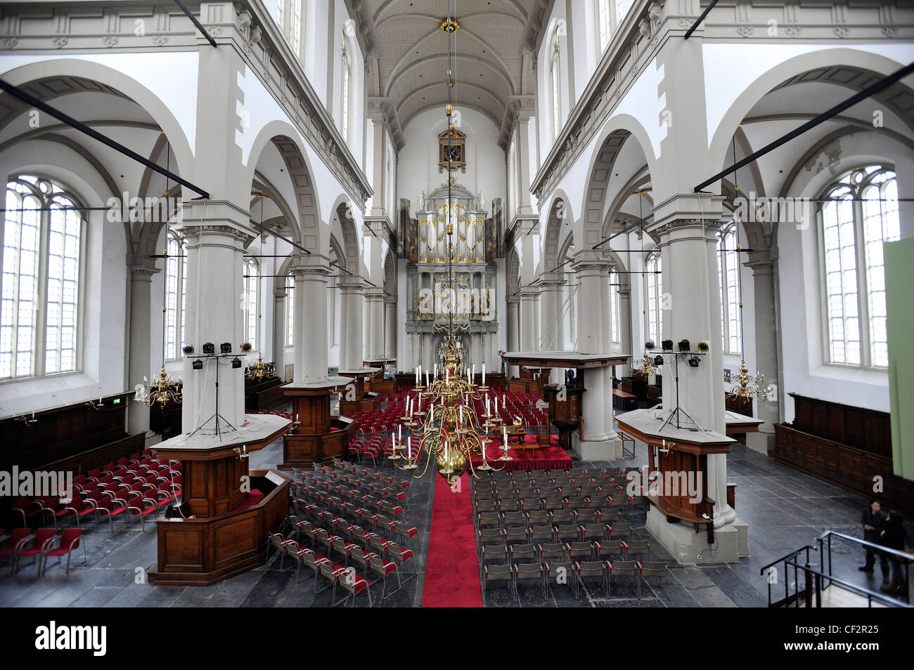 Vedute interne della chiesa Westerkerk a Amsterdam, Paesi Bassi. Foto Stock